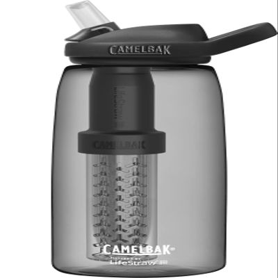 CamelBak Eddy+ Bite Valve Tritan Renew Water Bottle with Water Filter by LifeStraw Charcoal, 32oz