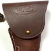 M1911 .45 Leather Hip Holster Brown US WWII WW2 Style M1916 .45 Holster for Colt M1911 and Similar Semi Autos view 3