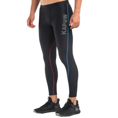 Kapow Meggings High Compression Performance Range - Mens Athletic Leggings with Pockets & High Compression (Velocity, XL)