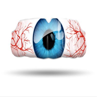 Impact All Sports Mouthguard Lacrosse, Football, Hockey, Basketball, Jiu-Jitsu, and More, Breathable Mouthguard for Youth Adults, Professional Custom-Fit, Bloodshot Blue