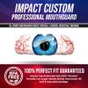 Impact All Sports Mouthguard Lacrosse, Football, Hockey, Basketball, Jiu-Jitsu, and More, Breathable Mouthguard for Youth Adults, Professional Custom-Fit, Bloodshot Blue view 2