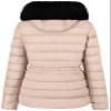BodiLove Women's Fur Hooded Utility Jacket With Zipper and Flannel Lining Beige L view 2
