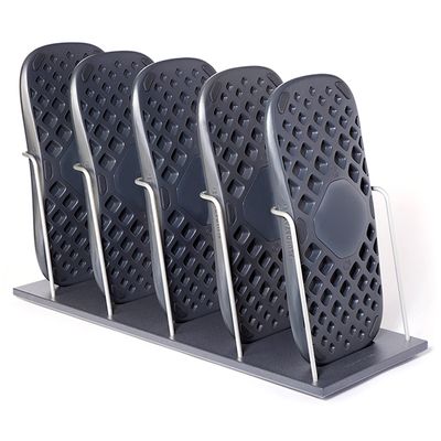FluidStance The Plane Balance Board | Small Fleet for Office Team | Recycled, Eco-Friendly, USA Made Materials | Anti-Slip Surface | Standing Desk Accessory | 5 Boards & Rack