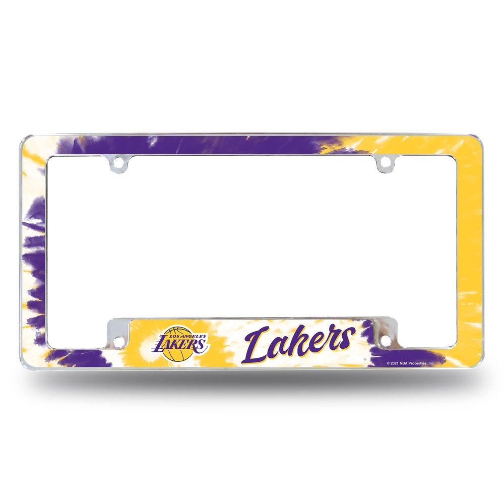 Rico AFC82001BTD Lakers - Tie Dye Design - All Over Chrome Frame (Bottom Oriented)