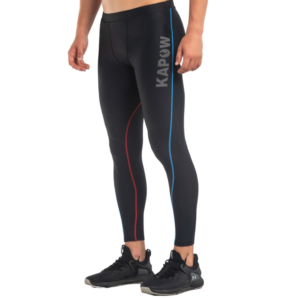 Kapow Meggings High Compression Performance Range - Mens Athletic Leggings with Pockets& High Compression (Velocity, 2XL)