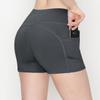 ALWAYS Women's 3" Yoga Shorts - Premium Soft Tummy Control Workout Stretch Solid Leggings Pants with Pockets Dark Charcoal XS view 3