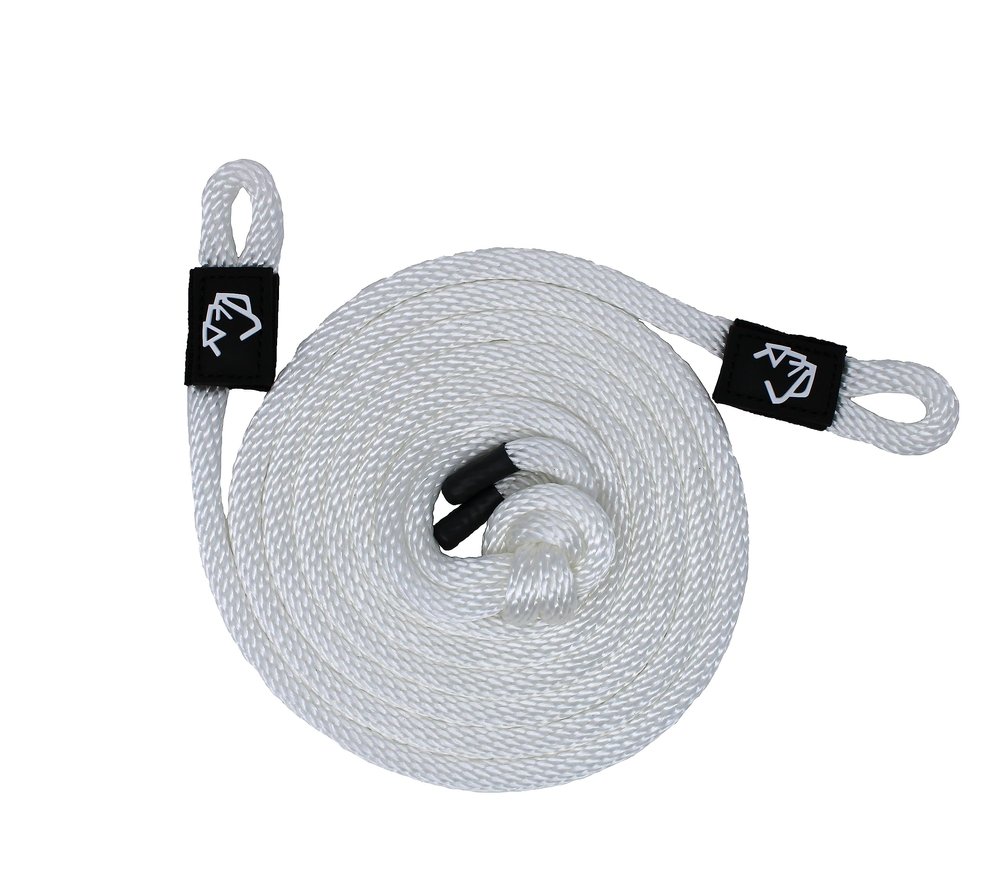 1/2" x 6' White Solid Braid Fender Line (Sold in Pairs) - Made in USA