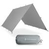 AquaQuest Safari Tarp  Lightweight Waterproof (5,000 mm) Seam-Taped Ripstop Rain Fly for Backpacking, Thru-Hiking & Hammock Camping  20x13 Stealth Gray view 1