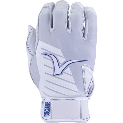 Victus Sports - Victus Team Adult Batting Gloves, White/Royal Blue, Adult XX-Large