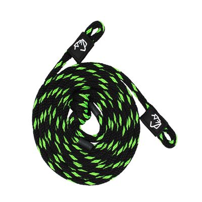 1/2" x 6' Black/Lime Solid Braid Fender Line (Sold in Pairs) - Made in USA