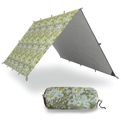 AquaQuest Defender Tarp  HeavyDuty Waterproof (20,000 mm) SeamTaped Rain Fly for Camping, Bushcraft & Survival  1310 Boulder Camo