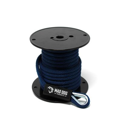 1/2" x 300' Navy Solid Braid Nylon Anchor Line w/Thimble - Made in USA