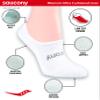 Saucony womens 8 Pairs No Show Cushioned Invisible Liner Socks, White (8 Pairs), Shoe Size 4-7 US view 3