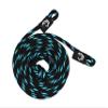 1/4" x 10' Sky Blue/Black Solid Braid Fender Line (Sold in Pairs) - Made in USA view 1