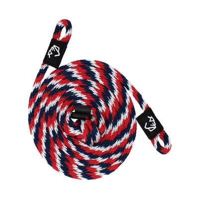 1/4" x 8' Red/White/Blue Solid Braid Fender Line (Sold in Pairs) - Made in USA