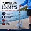 1/4" x 250' Red Solid Braid Nylon Anchor Line w/Stainless Steel Thimble - Made in USA view 2