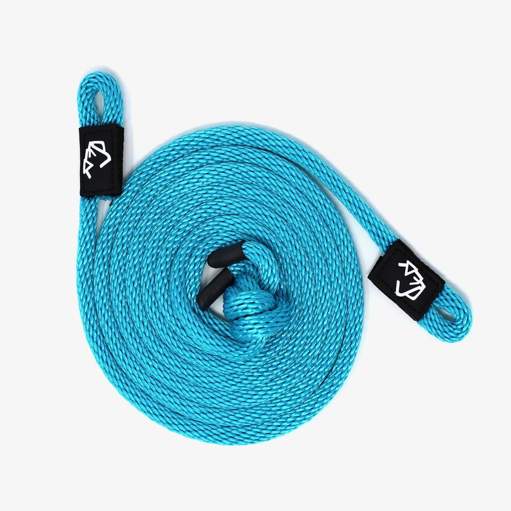 3/8" x 10' Aqua Solid Braid Fender Line (Sold in Pairs) - Made in USA