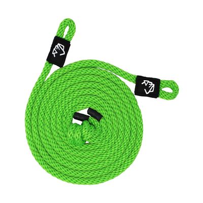 3/8" x 10' Lime Solid Braid Fender Line (Sold in Pairs) - Made in USA