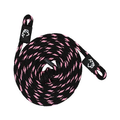 1/4" x 6' Black/Pink Solid Braid Fender Line (Sold in Pairs) - Made in USA