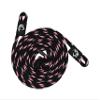 1/4" x 6' Black/Pink Solid Braid Fender Line (Sold in Pairs) - Made in USA view 1
