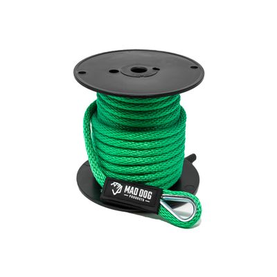 1/2" x 350' Green Solid Braid Nylon Anchor Line w/Thimble - Made in USA
