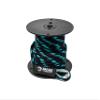 1/4" x 250' Sky Blue/Black Solid Braid Nylon Anchor Line w/Thimble - Made in USA view 1