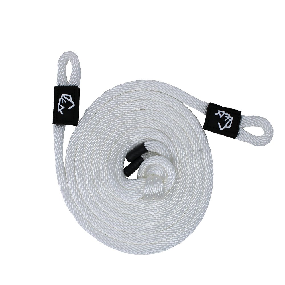 3/8" x 5' White Solid Braid Fender Line (Sold in Pairs) - Made in USA