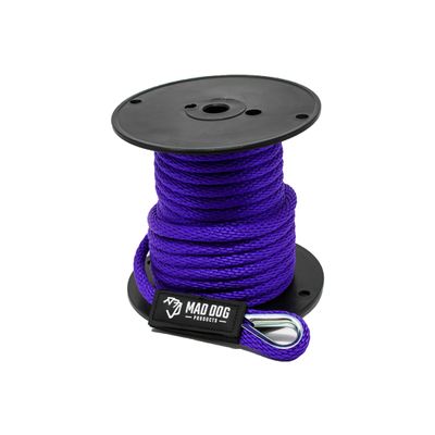 1/2" x 200' Purple Solid Braid Nylon Anchor Line w/Thimble - Made in USA