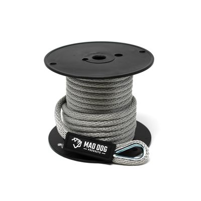 1/2" x 400' Silver Solid Braid Nylon Anchor Line w/Thimble - Made in USA