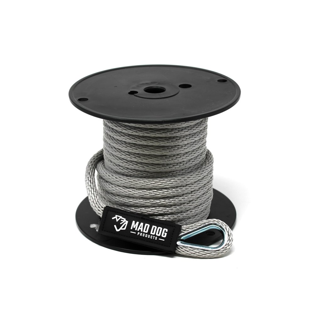 1/2" x 400' Silver Solid Braid Nylon Anchor Line w/Thimble - Made in USA