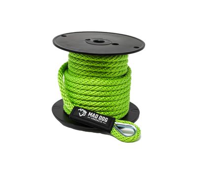1/2" x 200' Lime Solid Braid Nylon Anchor Line w/Thimble - Made in USA