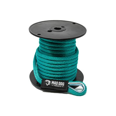 1/2" x 50' Teal Solid Braid Nylon Anchor Line w/Thimble - Made in USA