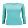 Natural Uniforms Women's Under Scrub Tee Crew Neck Long Sleeve T-Shirt (Aqua Blue, 4X-Large) view 1