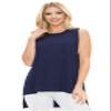 YELETE Women's Sleeveless Lightweight Post Workout Pullover Top Navy Large view 1