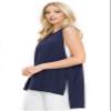 YELETE Women's Sleeveless Lightweight Post Workout Pullover Top Navy Large view 2