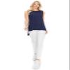 YELETE Women's Sleeveless Lightweight Post Workout Pullover Top Navy Large view 4