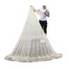 Hand Throw Fishing Cast Net,8Ft/10Ft/11Ft/13Ft Height, Mesh Size 3/5 Inch, Nylon Material Fishing Net for Bait Trap Fish view 1