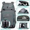 SEMSTY Ski Boot Bag, 55L Waterproof Ski and Snowboard Boots Travel Backpack for Skis, Snowboard, Ski Helmet, Goggles, Gloves & Accessories (Grey) view 3