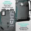 SEMSTY Ski Boot Bag, 55L Waterproof Ski and Snowboard Boots Travel Backpack for Skis, Snowboard, Ski Helmet, Goggles, Gloves & Accessories (Grey) view 4