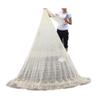 Hand Throw Fishing Cast Net,8Ft/10Ft/11Ft/13Ft Height, Mesh Size 3/5 Inch, Nylon Material Fishing Net for Bait Trap Fish view 1