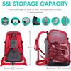 SEMSTY Ski Boot Bag, 55L Waterproof Ski and Snowboard Boots Travel Backpack for Skis, Snowboard, Ski Helmet, Goggles, Gloves & Accessories view 2