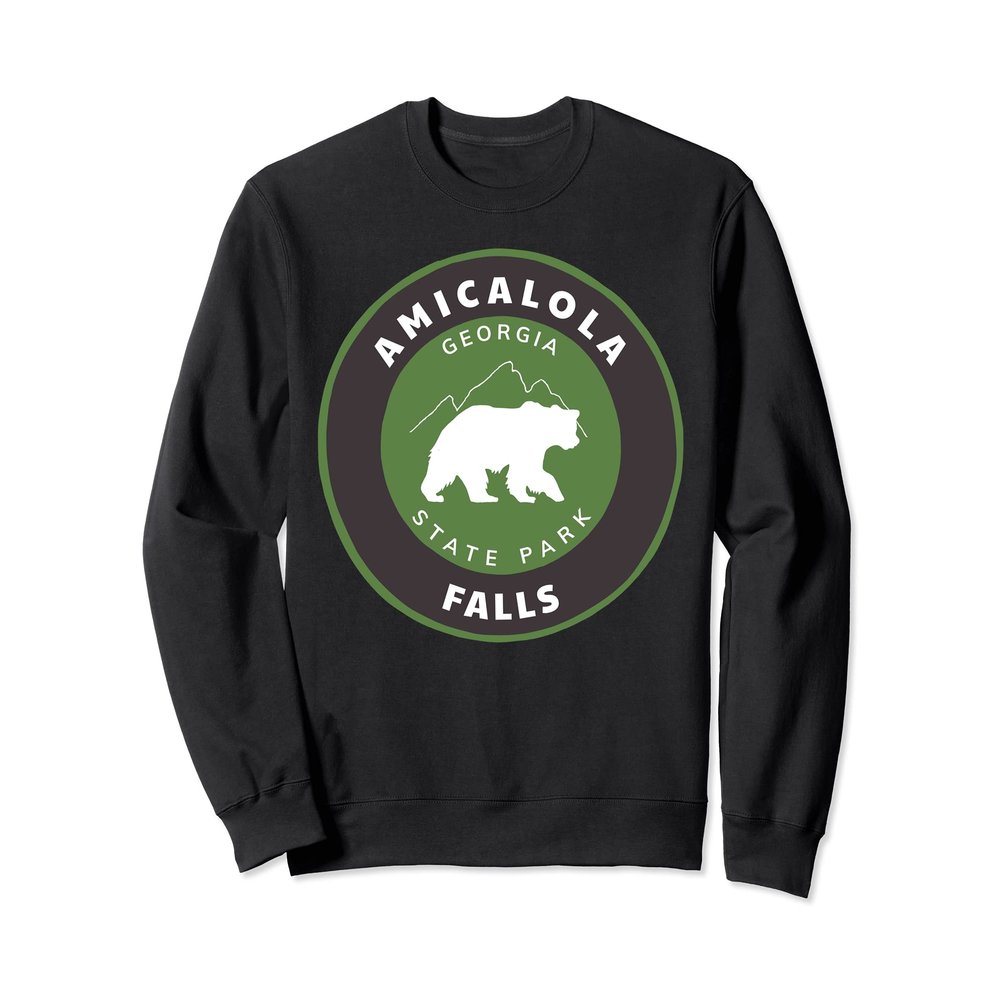 Amicalola Falls State Park Georgia GA Bear Mountains Badge Sweatshirt