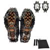 Crampons Ice Cleats Traction Snow Grips for Shoes and Boots Anti Slip Stainless Steel 28 Spikes Ice Crampons for Men Women Kids - Microspikes for Hiking, Walking, Climbing, Jogging, Ice Fishing Snow view 1