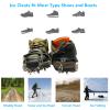 Crampons Ice Cleats Traction Snow Grips for Shoes and Boots Anti Slip Stainless Steel 28 Spikes Ice Crampons for Men Women Kids - Microspikes for Hiking, Walking, Climbing, Jogging, Ice Fishing Snow view 3