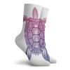 GULTMEE Turtle Fashion Compression Socks,Tribal Totem Animal Ethnic Motifs Vortex,Performance Polyester Cushioned Athletic Crew Socks for Running,Athletic,Multicolor -12 inch view 2