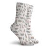 Indie Funny Compression Socks Women and Men,Ethnic Feathers With Colorful Style Ornaments Bohemian Tribal Print,Best for Circulation,Running,Athletic,Nurse,Travel,Turquoise Khaki Pale Pink -12 inch view 2