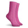 GULTMEE Hot Pink Fashion Compression Socks,Ocean Waves Inspired Abstract Fantasy With,Performance Polyester Cushioned Athletic Crew Socks for Running,Athletic,Pink Pale Pink -12 inch view 2