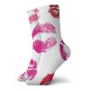 Kiss Funny Compression Socks Women and Men,Grunge Pink And Red Lipstick Marks Beauty Desire Love Valentines Smooch,Best for Circulation,Running,Athletic,Nurse,Travel,Fuchsia Ruby Red Rose -12 inch view 1