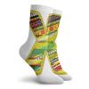 GULTMEE Letter X Fashion Compression Socks,Artistic Oriental Styled X Letter Caricature,Performance Polyester Cushioned Athletic Crew Socks for Running,Athletic,Multicolor -12 inch view 2