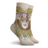 Goat Funny Compression Socks Women and Men,Sumptuous Goat Head With Bighorn Abstract Artistic Animal Figure Ethnic Tribal Design,Best for Circulation,Running,Athletic,Nurse,Travel,Multicolor -12 inch view 2